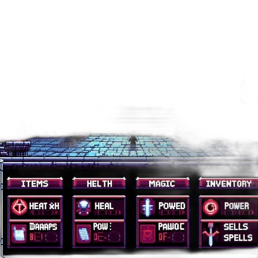 weapon, concept art, cyberpunk, vaporwave transparent PNG cut-out