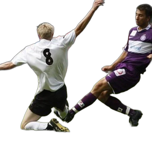 two, soccer, players, action transparent PNG cut-out