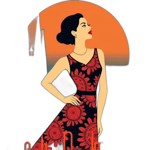 dress, cartoon, concept art, comic book art transparent PNG cut-out