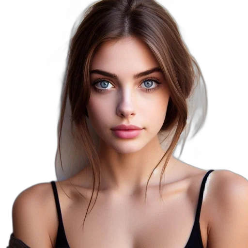 face, jewelry, dress, hair transparent PNG cut-out