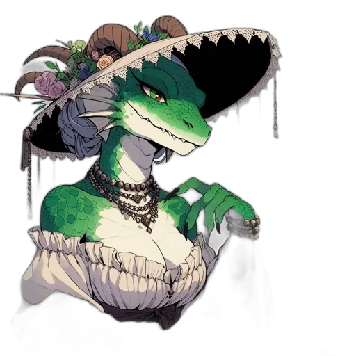 dragon, creature, hat, animal transparent PNG cut-out
