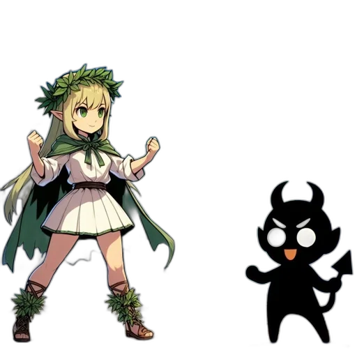 pixel art, concept art, anime, fantasy art transparent PNG cut-out