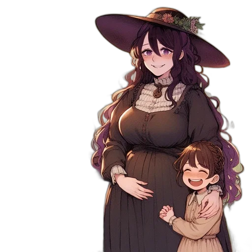 dress, hat, pixel art, concept art transparent PNG cut-out