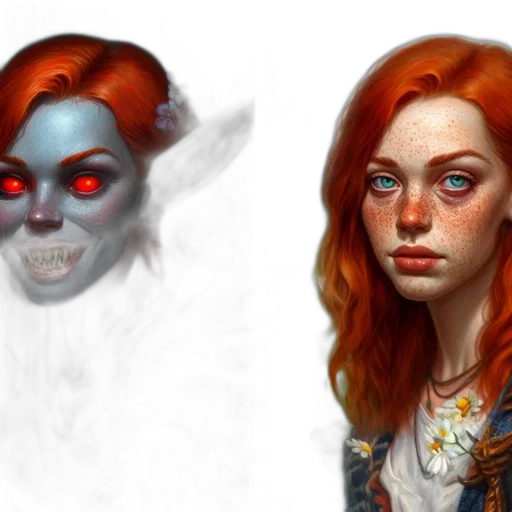 face, concept art, fantasy art, photorealistic transparent PNG cut-out