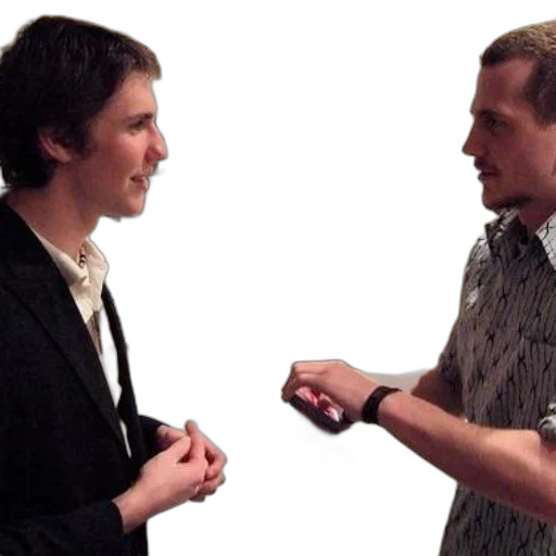 two, men, stand, front transparent PNG cut-out