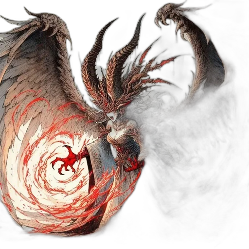 dragon, creature, hair, mask transparent PNG cut-out