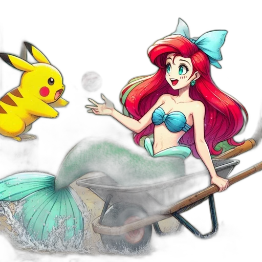 fantasy art, concept art, watercolor, pixel art transparent PNG cut-out