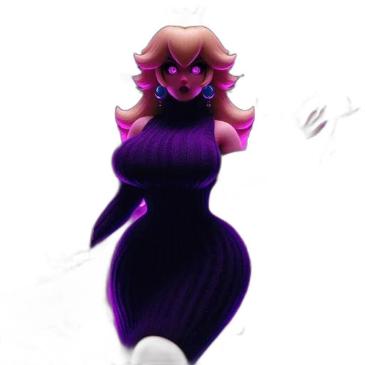 dress, hair, creature, flower transparent PNG cut-out