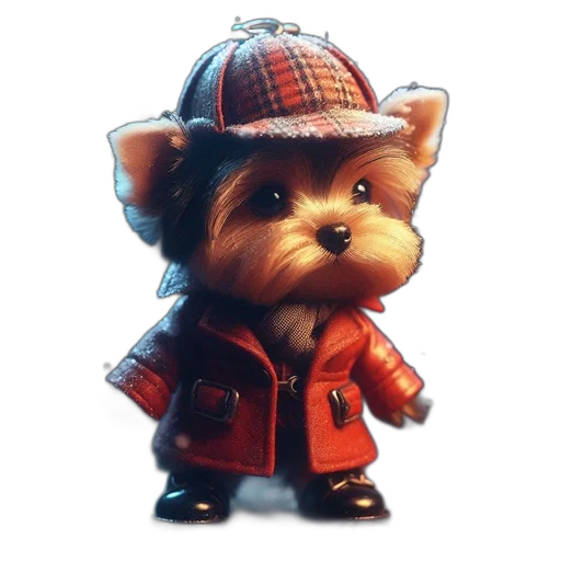 hat, jacket, staff, animal transparent PNG cut-out