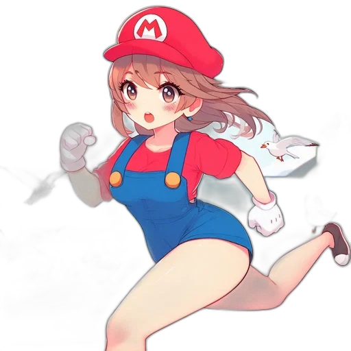 dress, hat, staff, weapon transparent PNG cut-out