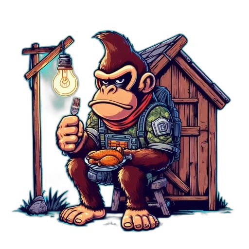 animal, concept art, comic book art, pixel art transparent PNG cut-out