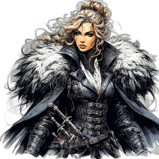 jacket, fantasy art, concept art, comic book art transparent PNG cut-out