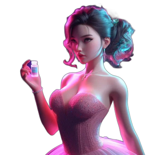 dress, robot, concept art, fantasy art transparent PNG cut-out