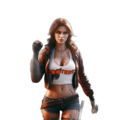 jacket, weapon, concept art, cyberpunk transparent PNG cut-out