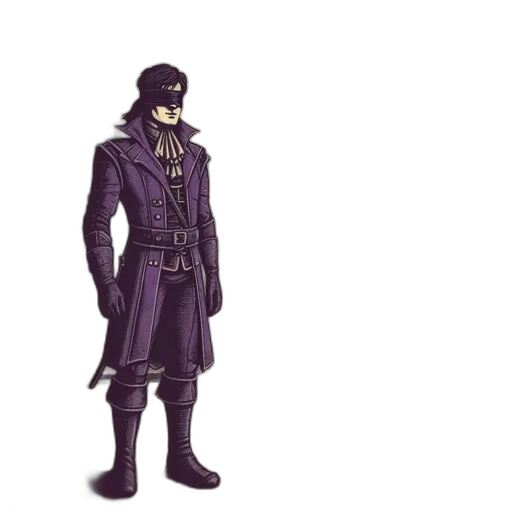 jacket, mask, staff, weapon transparent PNG cut-out