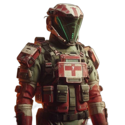 robot, concept art, 3d render, cyberpunk transparent PNG cut-out
