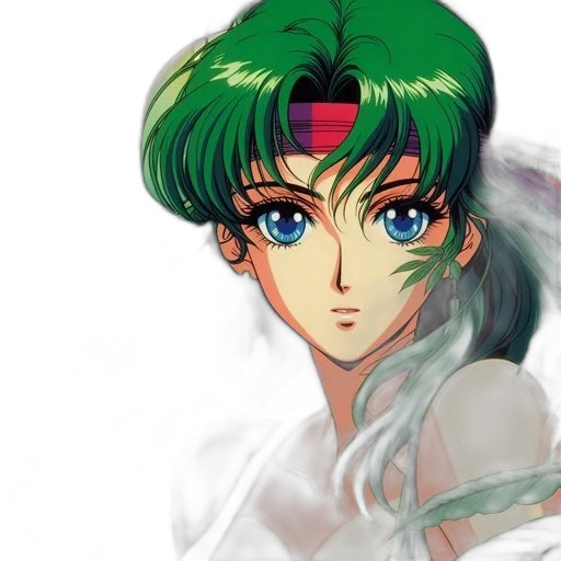 face, mask, anime, vaporwave transparent PNG cut-out
