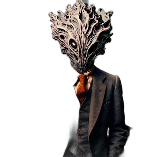 mask, staff, crown, creature transparent PNG cut-out