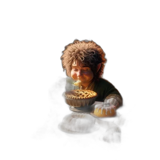food, hair, face, creature transparent PNG cut-out