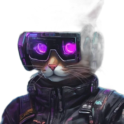 mask, robot, face, jacket transparent PNG cut-out