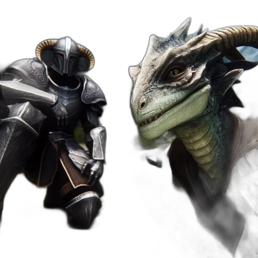 dragon, mask, concept art, fantasy art transparent PNG cut-out