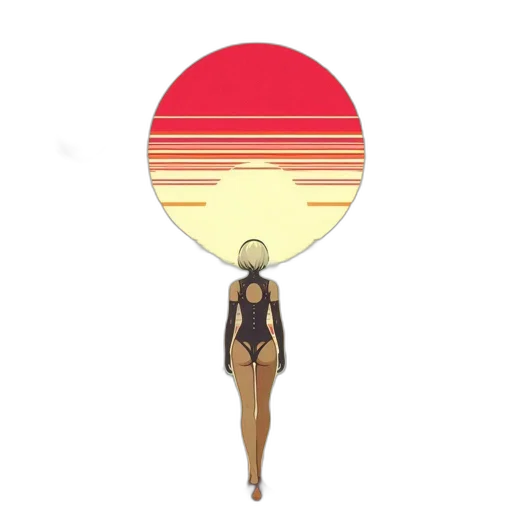 umbrella, dress, hat, concept art transparent PNG cut-out