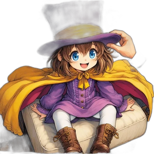 hat, crown, staff, face transparent PNG cut-out