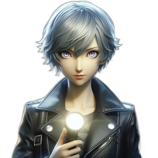 jacket, face, staff, weapon transparent PNG cut-out