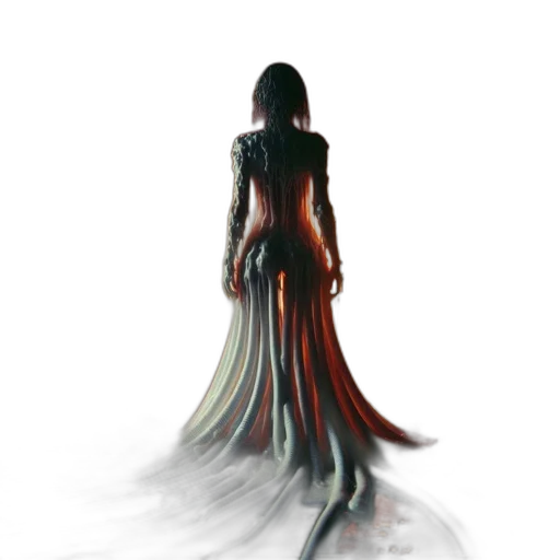 dress, staff, creature, dragon transparent PNG cut-out