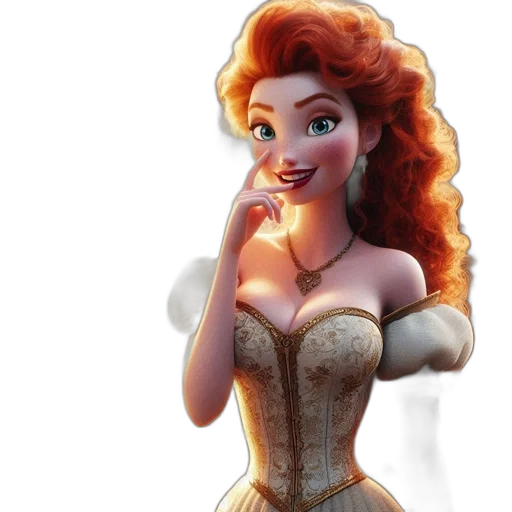 dress, 3d render, cartoon, concept art transparent PNG cut-out
