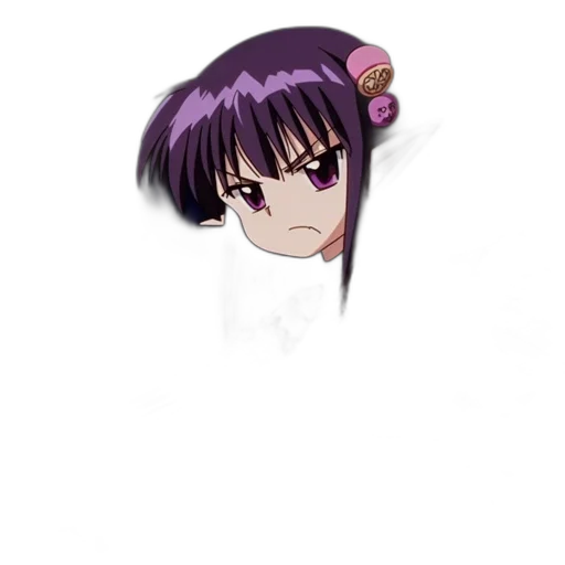 hair, staff, face, creature transparent PNG cut-out