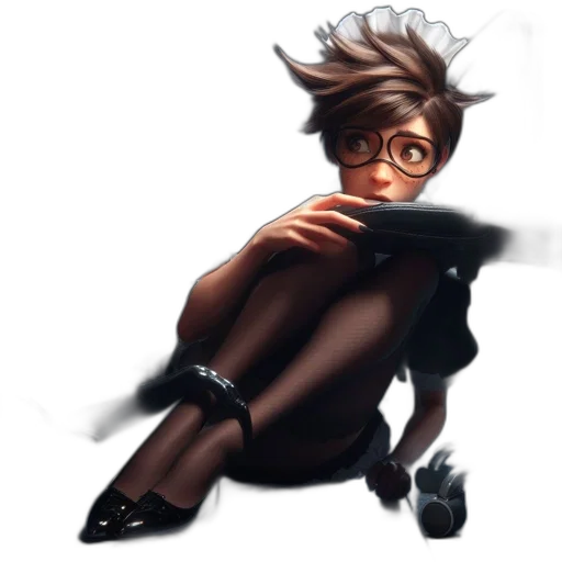 staff, dress, face, hair transparent PNG cut-out