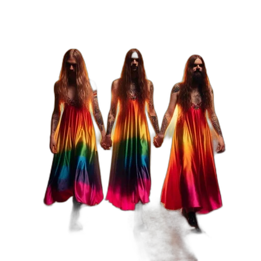 dress, hair, concept art, three transparent PNG cut-out