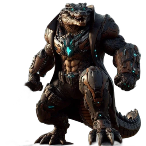 creature, dragon, animal, robot transparent PNG cut-out
