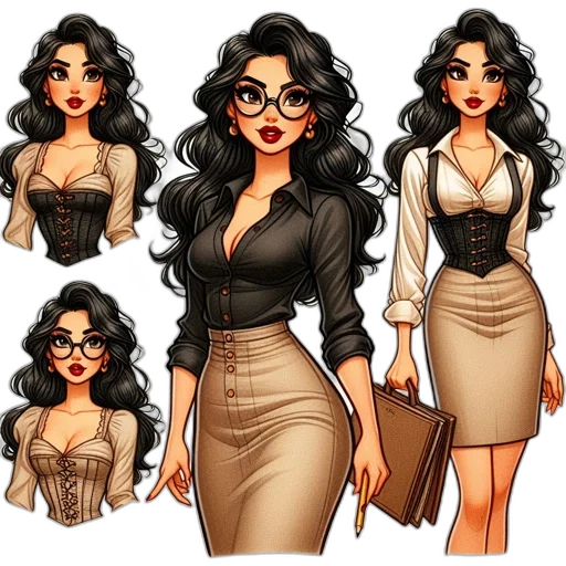 dress, concept art, cartoon, fantasy art transparent PNG cut-out