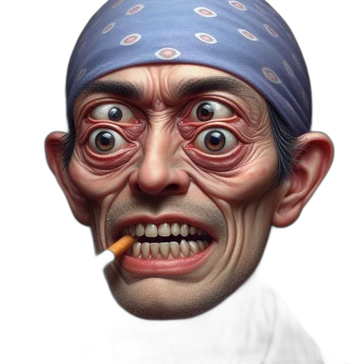 face, mask, staff, creature transparent PNG cut-out