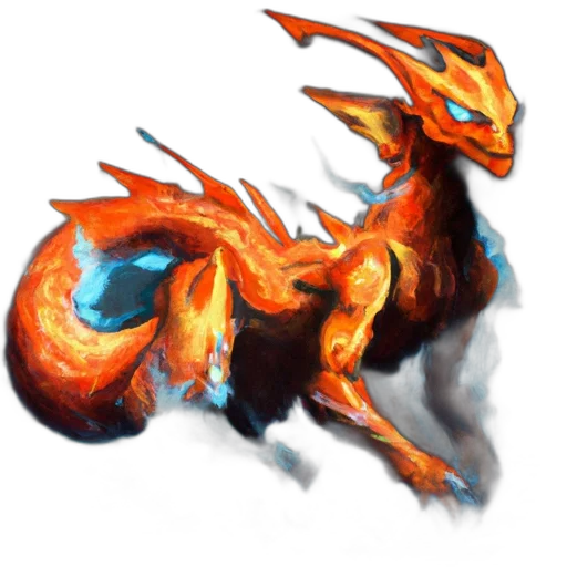 dragon, creature, staff, animal transparent PNG cut-out