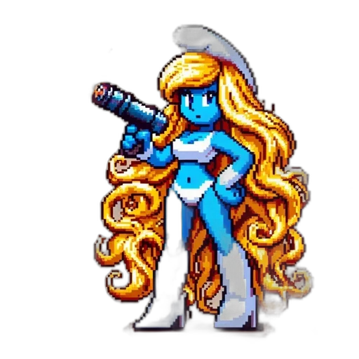 staff, weapon, robot, pixel art transparent PNG cut-out