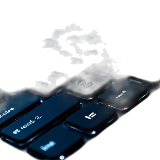 concept art, 3d render, fog, keyboard transparent PNG cut-out