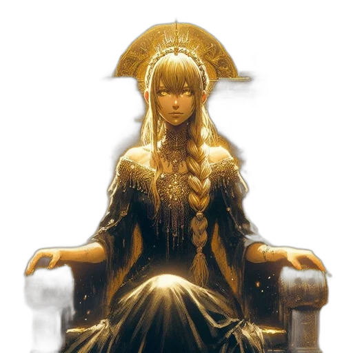crown, dress, sword, concept art transparent PNG cut-out