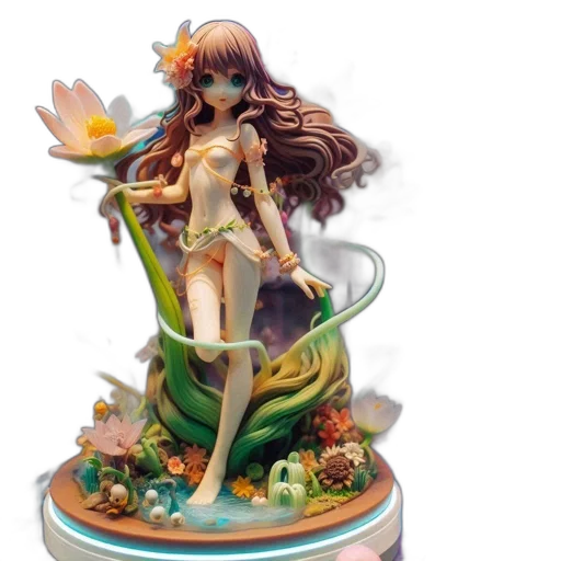 concept art, fantasy art, 3d render, figurine transparent PNG cut-out
