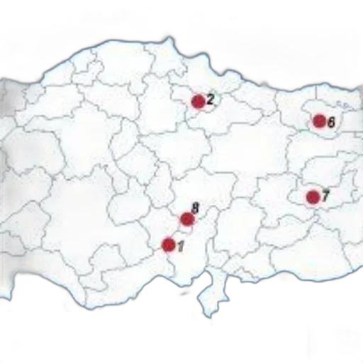 map, turkey, highlighting, important transparent PNG cut-out