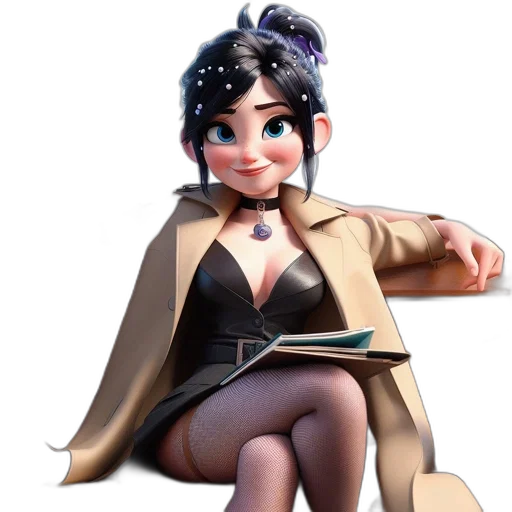 staff, jacket, dress, concept art transparent PNG cut-out