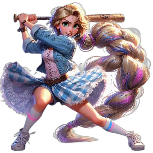 hair, staff, weapon, sword transparent PNG cut-out