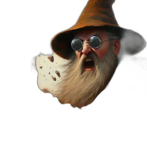 hat, mask, staff, creature transparent PNG cut-out