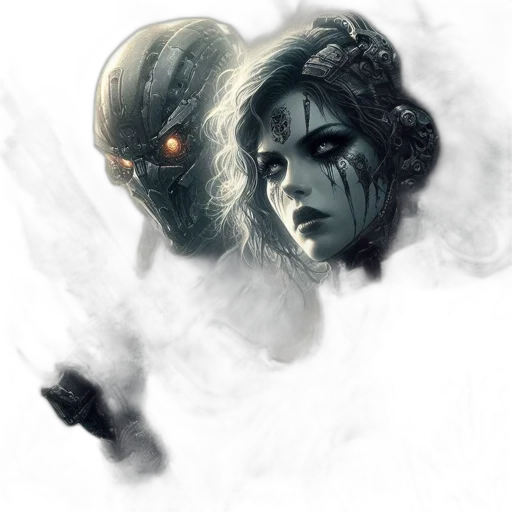mask, robot, face, concept art transparent PNG cut-out