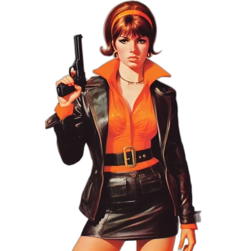 jacket, weapon, comic book art, concept art transparent PNG cut-out