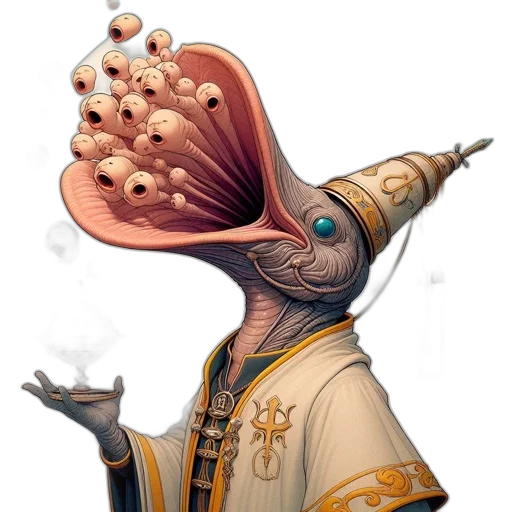 staff, hat, creature, mask transparent PNG cut-out