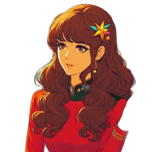 crown, flower, staff, face transparent PNG cut-out