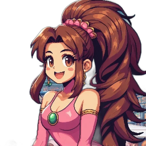 hair, dress, staff, crown transparent PNG cut-out